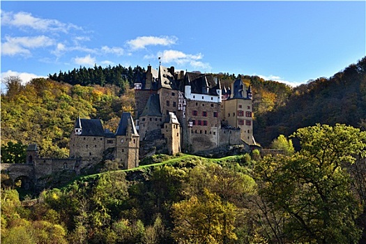 中世纪,城堡,山,德国