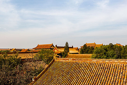 从午门城墙上俯瞰北京故宫