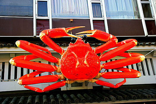 心斋桥·道顿崛是日本大阪第一大的食品街,大螃蟹招牌更是道顿崛的标志