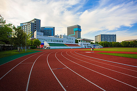 塑胶跑道,跑道,红色,线条