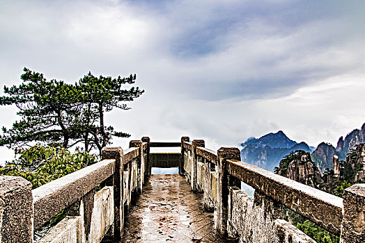 安徽省黄山市黄山风景区清凉台建筑景观