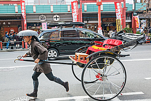 日本,本州,东京,浅草,人力车