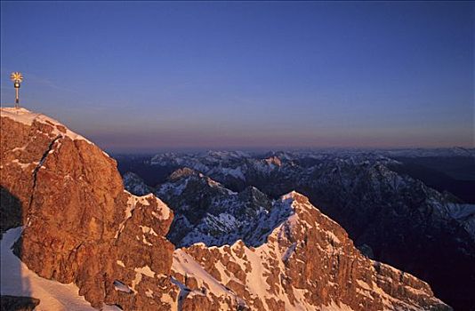 楚格峰,山,德国,巴伐利亚