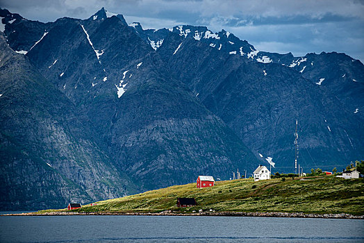 风景,看,半岛,北方,北极圈,圆,挪威