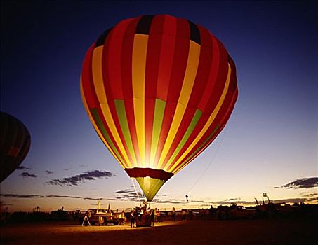 黃昏,彩色,热气球,阿布奎基,新墨西哥,美国