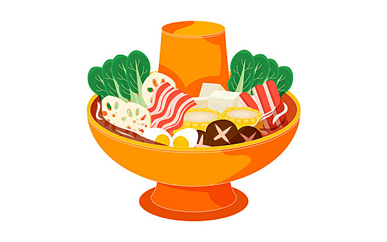 中秋節(jié)火鍋美食傳統(tǒng)節(jié)日?qǐng)F(tuán)圓慶典插畫海報(bào)