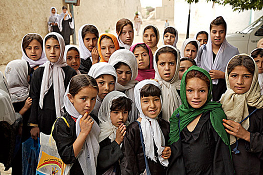 学生,学校,乡村,近郊,城市,赫拉特,阿富汗,女孩,男孩,休闲,班级