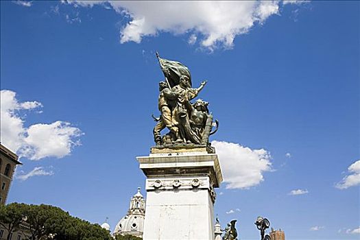 仰视,雕塑,基座,罗马,意大利