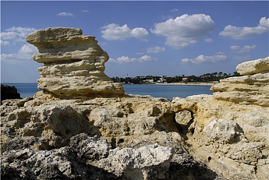 岩石海岸,圣徒,法国