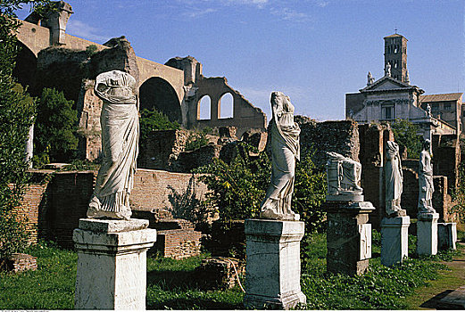 古老,罗马,雕塑,意大利