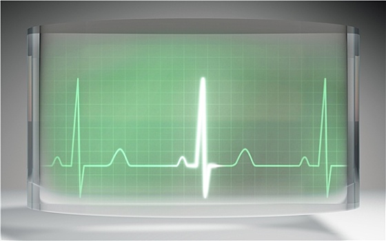 未来,心电图,医疗,液晶显示,绿色