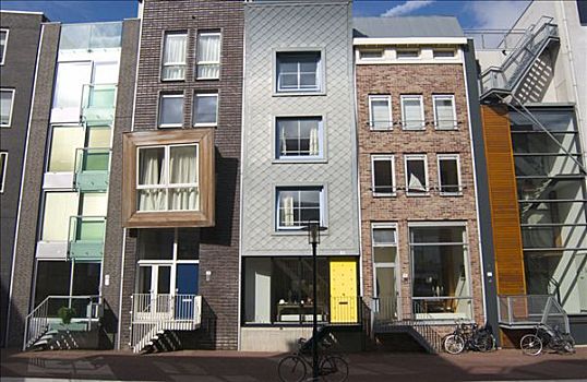 排,现代,独栋别墅,爪哇岛,东方,港口,阿姆斯特丹,荷兰