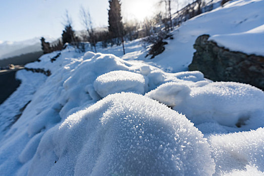 冬季的天山天池,纯净梦幻的冰雪世界