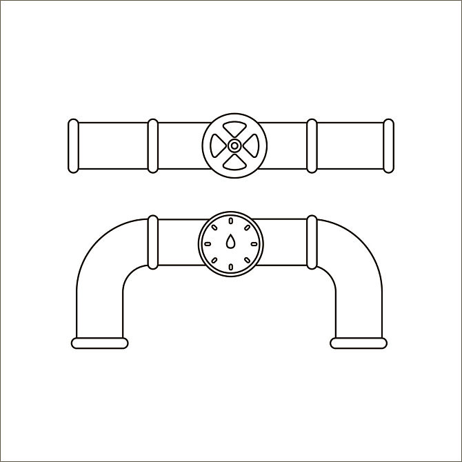 水管_象征_线条_风格_一个_大_管道设备_高清图片_全景视觉