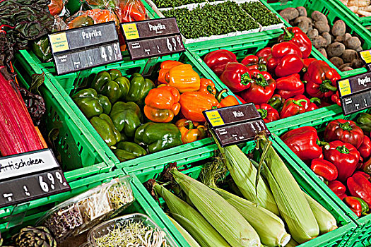 蔬菜,局部,超市
