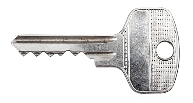 一个,钢铁,门钥匙,柱状物,锁