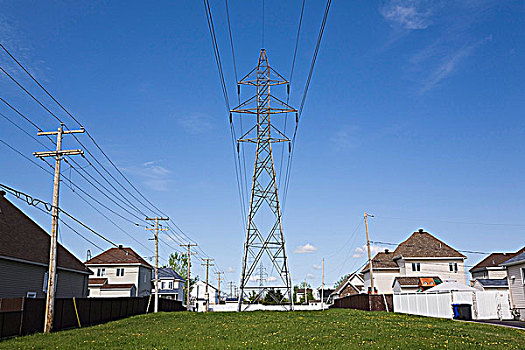 住宅,家,信号发射塔,郊区,魁北克,加拿大