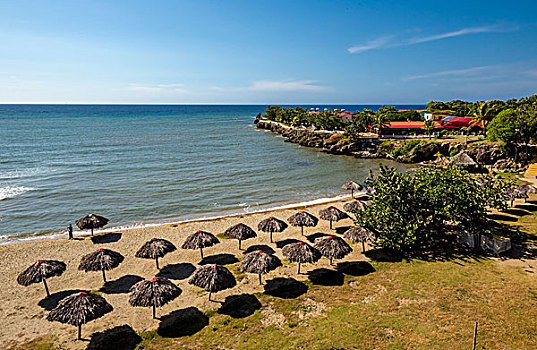 海滩,西恩富戈斯,省,古巴,北美