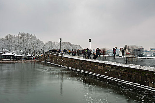 西湖雪景