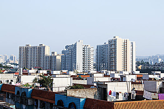 城中村居民区建筑楼房