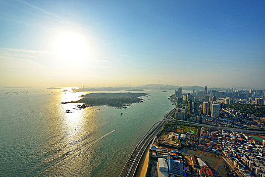 鼓浪屿鹭江道全景