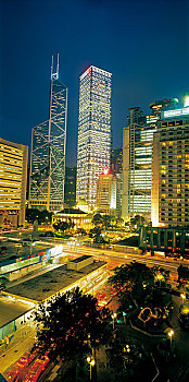 香港回归十周年图片展览中环夜景