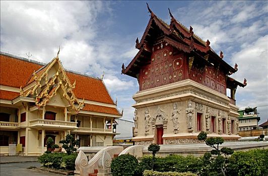 塔,寺院,唱,寺庙,清迈,泰国,亚洲