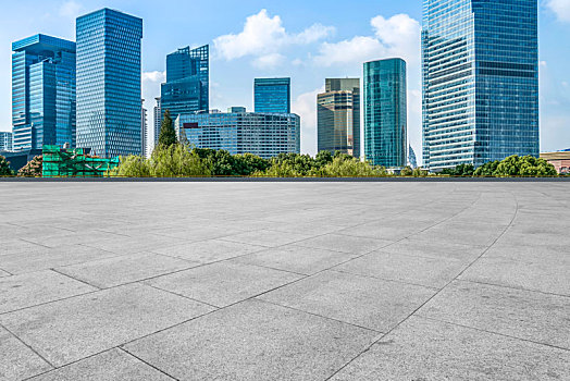 地砖路面和建筑景观