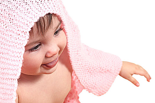 婴儿,粉色,毯子