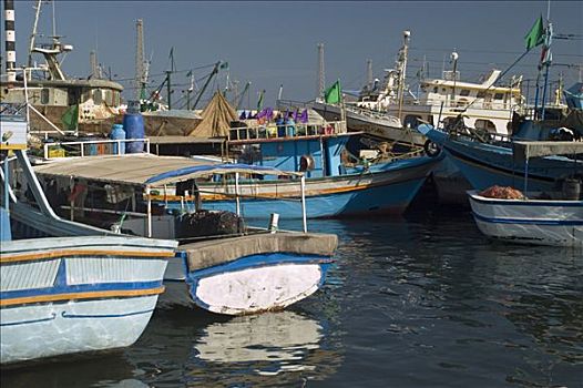 渔船,港口,的黎波里,利比亚