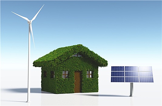 草,房子,清洁能源