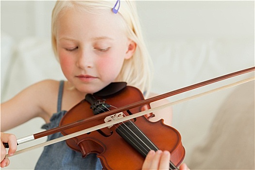 才能,小女孩,慢,小提琴