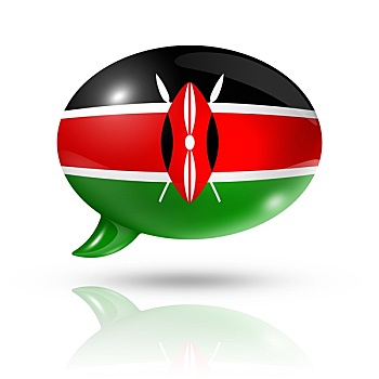 肯尼亚,旗帜,对话气泡框