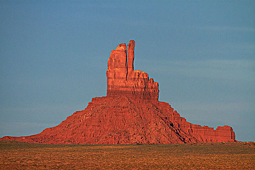 犹他,亚利桑那,边界,纳瓦霍部落,纪念碑谷,迟,开灯,大,印第安,岩石构造