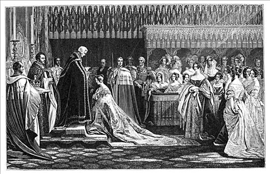 维多利亚皇后,仪式,加冕,六月,1838年,19世纪,艺术家,未知