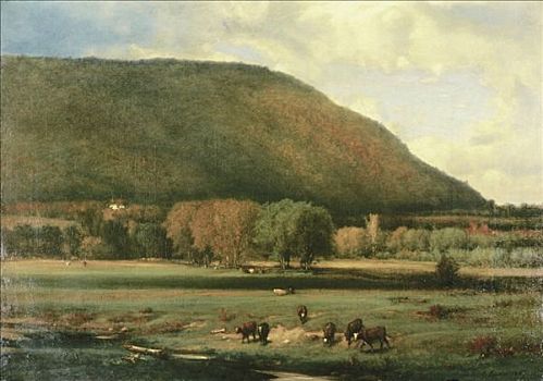 哈得逊河,山谷,1867年,美洲,底特律,艺术,密歇根,美国