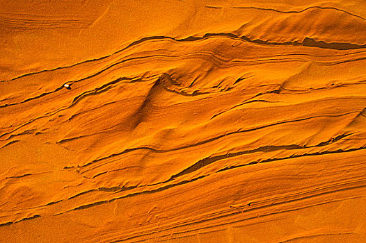 图案,沙子,风,重,雨,沙丘,却比沙丘,撒哈拉沙漠,南方,摩洛哥,非洲