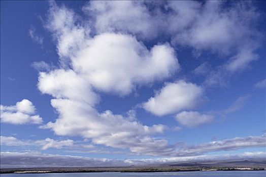 多云,天空,上方,加拉帕戈斯群岛,厄瓜多尔