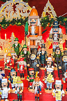 传统,木质,坚果钳,吸烟,圣诞市场,亚琛,德国
