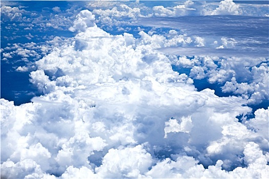 蓝天,云,看,飞机