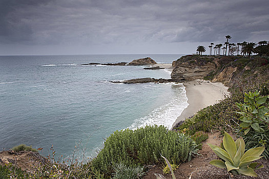 海岸,加利福尼亚,美国,俯视图