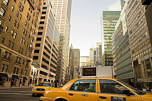纽约,出租车,公园大道,曼哈顿,美国