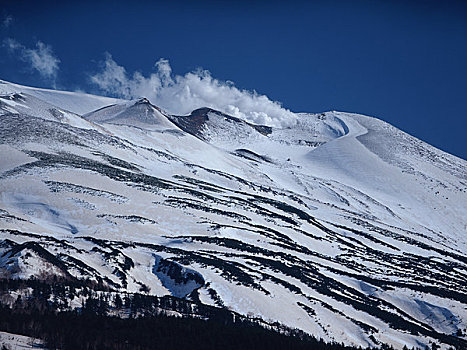 残雪,山