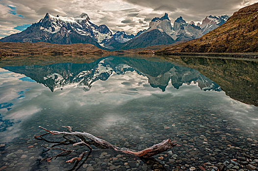 山脉,巨大,花冈岩,独块巨石,托雷德裴恩国家公园,智利,南美,联合国教科文组织,生物圈