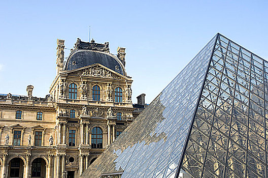 法国,巴黎,金字塔,卢浮宫