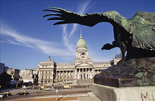 阿根廷,布宜诺斯艾利斯,鹰,雕塑,前景