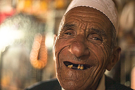 脸,老人,面部表情,看镜头,摩洛哥,瓦尔扎扎特