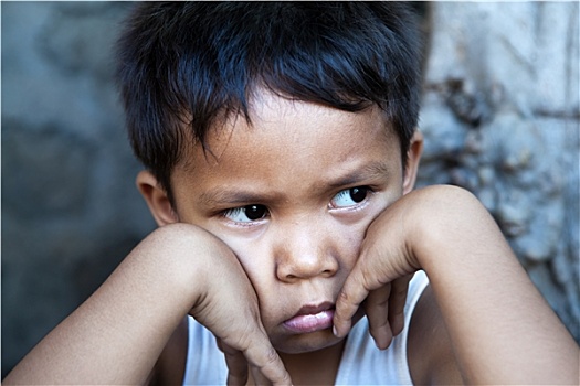 孩子,菲律宾人,男孩,头像,生活方式,贫穷