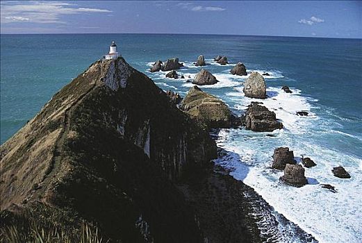 块,悬崖,石头,海洋,太平洋,南岛,新西兰