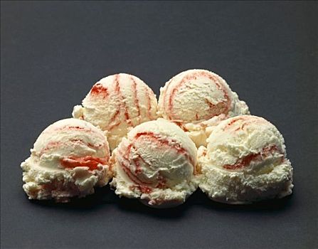 草莓,波纹,冰淇淋